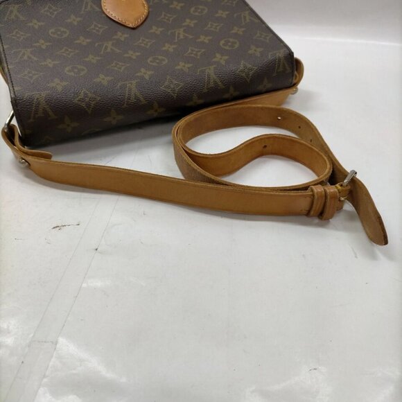 100% Authentic Louis Vuitton Cartouchiere GM Brown Monogram Crossbody - Picture 4 of 9